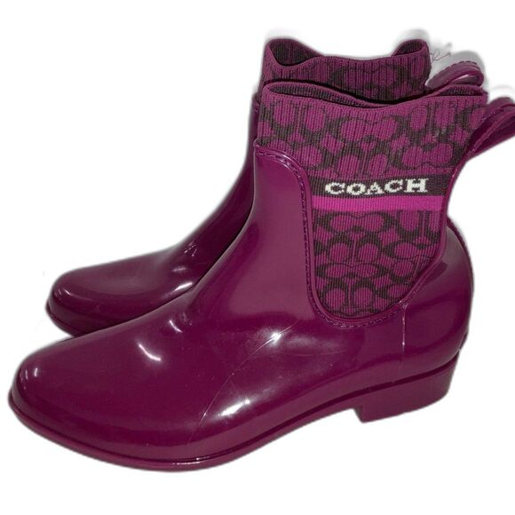 Coach Rain Boots - Size 8 - Picture 1 of 6